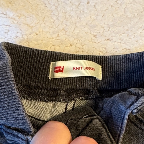 Levi’s 12M Baby Pant Set Grey Knit Jogger & 514 Straight Jean Pull On Style - Picture 2 of 8